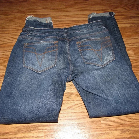 Vigoss Denim - VIGOSS Chelsea Skinny Distressed Denim Jeans Sz 8